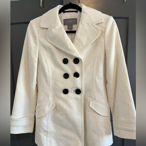 Ann Taylor White Pea Coat